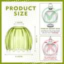 4 Pcs Green Glass Tulip Lamp Shades Small Flower Sconce Shade E26 Base 1.65" Top x 4.45" Dia. x 4.33" H Mini Lampshades Replacement for Floor Table Chandelier Decor Vanity Pendant Light Covers