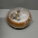 Nordic Vintage Ceiling Light Fixture Denmark Mid Century Modern Nostalgia Semi Flush Mount Ceiling Light with Orange White Glass Shade for Restaurant Cafe Loft Bedroom Hallway 10.6inch