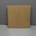 Spiral Bound Scrapbook - 12x12 Album & Sketchbook - Kraft Paper Hardcover - 40 Sheets (80 Pages) - Lay-Flat, Blank Kraft Pages for Drawing & Writing