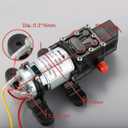 12V DC Fresh Water Pressure Diaphragm Pump with Hose Clamps Self Priming Sprayer Pump with Pressure Switch 4 L/Min 1.0 GPM 80 PSI for RV Camper Marine Boat
