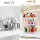 Makeup Organizer 360 Rotating Acrylic Clear Organizador De Perfumes, 7 Layers Large Makeup Organizers and Storage, Perfume Organizer for Vanity, Dresser (Plus Size Clear)