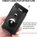 Mens Smart Airtag Wallet(NO Airtag) with Pop Up Button, Rfid Blocking Carbon Firber 20