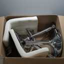 Bar Stools Set of 2,Armrest Adjustable Swivel Barstools with Back,Double Needle PU Leather Counter Height Bar Stools for Kitchen Island, White