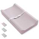 Blissful Diary Vegan Leather Baby Changing Pad with Waterproof & Wipe-Clean PU Cover, Standard Size Cozy Diaper Changing Pad for Dresser and Table, Taupe