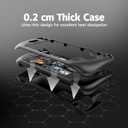 bibuks Steam Deck /OLED Protective Case,Non-Slip Skin Protective Shell Accessories,Steam Deck Case with Kickstand ,2 Screen Protector, 4 Thumb Grip (Black)