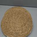 Aneco 24 Pack 13.8-Inch Round Woven Placemats Natural Hand-Woven Boho Rattan Wicker Bulrush Placemat Farmhouse Rustic Braided Table Mats for Dining & Kitchen Decor