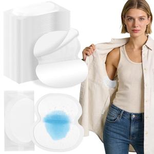 Armpit Sweat Pads 100 Packs Sweat Pads for Women and Men Individually Packaged, Non Visible Easily Absorb and Disposable Underarm Sweat Pads Shields Armpit Protection For Hyperhidrosis