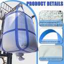 8Pack Aolikebao FIBC Bulk Bag,2 Ton Bag,35.4"L x 35.4"W x 43.3"H,4400lbs SWL Safty Factor 3:1,Woven Polypropylene Bags,Duffle Top #-Shaped Spout Bottom, X-Large