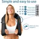 InvoSpa Shiatsu Massager with Heat - Deep Tissue Kneading Pillow for Neck, Shoulders, and Back - Electric Full Body Massage