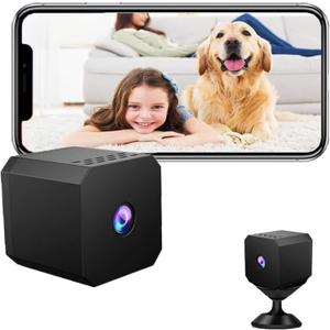 Small Nanny Cam for Home - 1080P Hidden Camera Wireless with Phone App, Indoor Security Camera for Pet/Baby/Older Adult, Motion Detection & Night Vision, Magnetic Small Camera Works with 2.4GHz WiFi