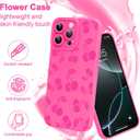 KANGHAR for iPhone 16 Pro Max Case Cute Cherry Hot Pink Design Cover for Girls Women Soft TPU Shockproof Anti-Scratch Protective Aesthetic Phone Case for iPhone 16 Pro Max 6.9 Inch