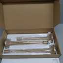 Candlestick Holders Set of 3, Iron Taper Candle Holder Set, Decorative Tall Candle Stand Fits 3/4 inch Thick Candles for Wedding, Dining Table, Party Decoration (12" 14" 15.5", Antique Brass)