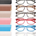 NOVIVON 6 Pack Reading Glasses for Women, Reading glasses men, Blue Light Blocking Readers, Computer eye glasses, Cheaters, +4.0