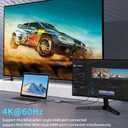 USB C to Dual HDMI Adapter 4K@60Hz, Type C to HDMI Splitter for Dual Monitors, USB C to Dual HDMI Hub Extended Display for MacBook Air/Pro,Dell XPS,HP,Surface,Chromebook (L)