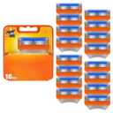 16 Count Razor Blade Shaving Razor Blade Refills for Fusion 5, Orange New Version