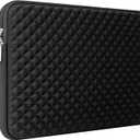 RAINYEAR 14 Inch Laptop Sleeve Diamond Foam Shock Resistant Neoprene Padded Case Fluffy Lining Zipper Cover Bag Compatible with 14" Notebook Computer Chromebook Tablet Ultrabook(Black)