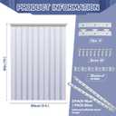 Juexica 60 x 84 Inch Plastic Strip Door Curtain Kit 0.08'' Thick Heavy Duty PVC Strips for Walk-in Freezers, Warehouses & Coolers, Energy Saving Industrial Thermal