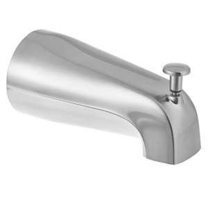 EZ-FLO 5-3/8 Inch Slide-On Zinc Bath Tub Diverter Spout with Hex Wrench and Set Screw, 1/2-inch Copper Pipe, Chrome, 15089
