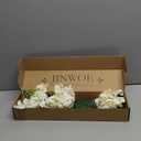 JINWOE 4PCS White/Cream Hydrangea Artificial Flowers, 21" Lifelike Latex Silk Real Touch Faux Hydrangea Flowers, Artificial Hydrangeas Bouquet for Wedding Centerpieces Tables Party Home