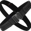 TACNEX Tactical Gun Belt Molle Battle Belt 1.75" & 1.5" Rigger Heavy Duty Belt (Black)