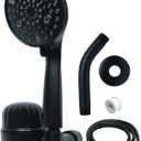 Filtered High-Pressure Handheld Shower Head for Hard Water & Chlorine Filtration with 9 Spray Settings Including Power Wash, Rainfall, Mist, and Massaging 2.5GPM (Matte Black - Obsidian)
