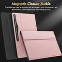 INFILAND Case for Samsung Galaxy Tab S10 FE Plus 5G, Ultra Slim Multi-Angle Stand Cover with S Pen Holder for Galaxy Tab S10 FE+ 13.1 Inch (SM-X620/SM-X626B) 2025 Tablet [Auto Wake/Sleep] (Pink)
