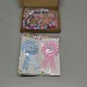 Riceshoot Boy or Girl Gender Reveal Sash Mom to Be Sash Dad to Be Pins with Flower Headband Wristband for Baby Showe Party(Boy or Girl) (Blue,Pink)