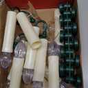 Raycare 10PCS LED Flameless Window Candles with Remote Timer, Flameless Taper Candles Light Battery Operated, Flickering Warm White Light with Clips/Suction Cups for Christmas Halloween