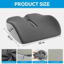ROYALAY Ergonomic Recliner Cushions for Elderly, Memory Foam Recliner Cushions for Long Sitting, Chair Seat Pad for Back Pain with Detachable Cover(Grey), One Size