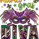 Carnival Iron on Sticker Decal Mardi Gras Patches for Clothing Mask Flower Washable Heat Transfer Decals Vinyl Stickers for Clothes Bag T-Shirt DIY Decor