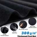 Safana Upgrade Thicken 12 x 18 ft Rectangular Pool Liner Pad for Rectangle/Oval Above Ground Pool, 300g/㎡ Seamless Swimming Pool Mat, Under Pool Padding, Puncture Protection, Extend Liner Life