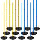 Agility Training Poles Set (Spike/Water/Rubber Base with 3.3ft/1m to 4.9ft/1.5m Poles)