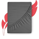 Ashton Sheets Premium 1000 Thread Count Egyptian Cotton Queen Fitted Sheet Only - 22" Deep Pocket Queen Fitted Sheet, Easy Snug Fit Soft Sateen Weave, Extra Long Staple Cotton Fitted Sheet - Dark Grey