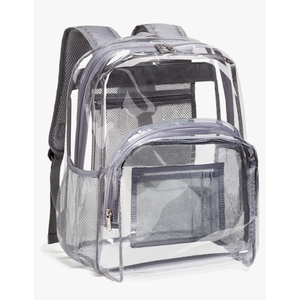 Vorspack Clear Backpack Heavy Duty PVC Transparent Backpack with Reinforced Strap Stitches & Large Capacity for College Workplace Security