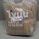 TYUU Waffle Runner Rug Bathroom, Long Boho Bathroom Rugs Non Slip Washable Super Absorbent Quick Dry Farmhouse Bath Mat, 72"x24" Khaki