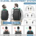 Travel Rolling Backpack,3 in 1 Carry on Backpack Flight Approved,Waterproof Personal Item Bag with Detachable Backpack,Extra Luggage Backpack 50L for Work Teacher College,Black, Medium