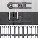 Jetec 10 Pieces Cabinet Locks for Babies, U-Shaped Proofing Drawers Safety Child Locks Adjustable, Easy to Use Childproof Latch for Knob Handle on Kitchen Door Storage Cupboard Closet (Gray)