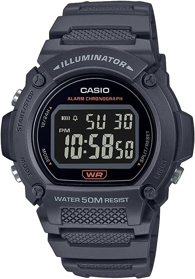 Casio W219H Series | Mens Digital Watch | 50M WR | LED Illuminator | 100 SEC Chronograph | 1/100 SEC Stopwatch | Daily Alarm | Hourly Time Signal | Auto Calendar | 7 Year Battery (Gray) Casio W219H Series | Mens Digital Watch | 50M WR | LED Illuminator | 100 SEC Chronograph | 1/100 SEC Stopwatch | Daily Alarm | Hourly Time Signal | Auto Calendar | 7 Year Battery (Gray)