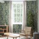 Heroad Dark Green Peel and Stick Wallpaper Botanical Contact Paper 17.3''x78.7'' Vintage Wall Paper Forest Removable Self Adhesive Wallpaper for Bedroom Bathroom Entryway Cabinet Waterproof Vinyl