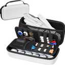 YOREPEK Golf Glove Case with Removable Glove Shaper, Golf Gifts for Men with 2 Dividers, Protective Hard Shell Golfing Organizer Fits Balls, Tees, Markers, Divot Tool, Accessories, Black (White)