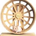 ZulBozz Silent Hamster Wheels Quiet Hamster Running Wheels 9 Bamboo Wood Hamster Exercise Wheels with Adjustable Height for Syrian Hamsters Campbell Dwarf Roborovski Gerbils and Mice