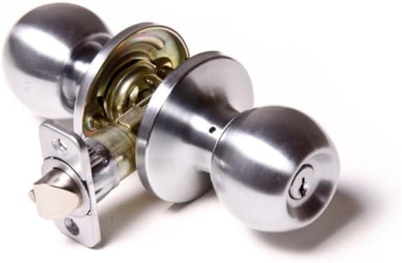 Lewis Hyman 1731102 Atlas Ball Entry Door Knob, Satin Nickel