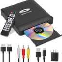 Mini HD DVD Player with HDMI, Multi Region DVD Player for Smart TV, HDMI/RCA Output Cable Included, 1080P, Breakpoint Memory, Built-in PAL/NTSC, CD Players for Home