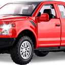 SASBSC F150 Pickup Truck Toys for Boys Age 3-8 Toy Trucks for Boy Ages 4-7 Diecast Metal Model Truck with Light and Sound Pull Back Toy Cars Gifts for 3+ Year Old Kids(Red)