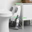 Potty Training Seat SKYROKU Potty Training Toilet with Step Stool Ladder, for Kids Boys Girls Toddlers - Comfortable Safe Potty Seat with Anti-Slip Pads Ladder 8838-Grey