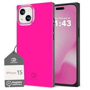Cocomii - Rectangle Case Compatible with iPhone 15 - Compatible with MagSafe, Solid Color, Fashionable Hues, Glossy, Magnetic Phone Case for iPhone 15 6.1 inch, Antique White
