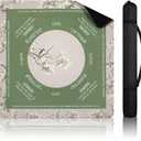 Mahjong Mat for Table with Rules, Noise-Reducing 32.6"x32.6" Mahjong Table Cover, Non-Slip Table Cloth for American Mahjong, Poker, Card, Board & Tile Game, Easy Storage with Travel Bag (Green)