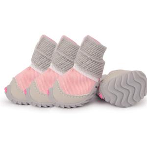 Denim Anti-Slip Dog Shoes for Small Puppy Outdoor Paw Protector | Tough denim protects paws on hot pavement & hiking trails. Non-slip soles keep puppies steady on any terrain.