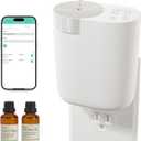 Plug in Diffuser - 800 Sq Ft,No Wobble Design,Secure Wall Fit,Timer Control&Scent Intensity Button,Bluetooth APP,Waterless Scent Diffusers Home,Essential Oil Plug in Wall Diffuser  White