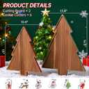 Christmas Charcuterie Board, Acaia Wooden Cutting Boards for Kitchen Decor, 2 Pack Christmas Tree Platters for Cheese Snacks Fruit Dessert Candy, Holiday Decorative Serving Tray with Gift Box